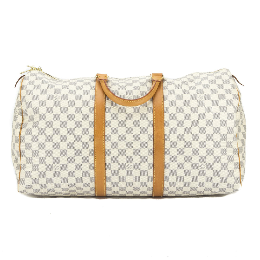 L*V Damier Azur Keepall 50 Boston Bag (Indistinguishable)