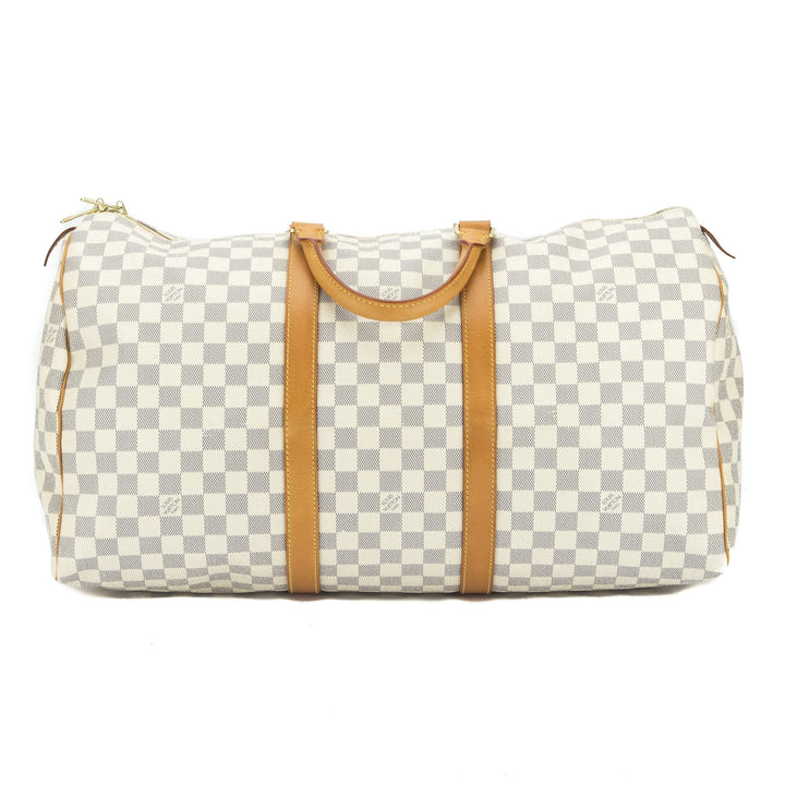 L*V Damier Azur Keepall 50 Boston Bag (Indistinguishable)