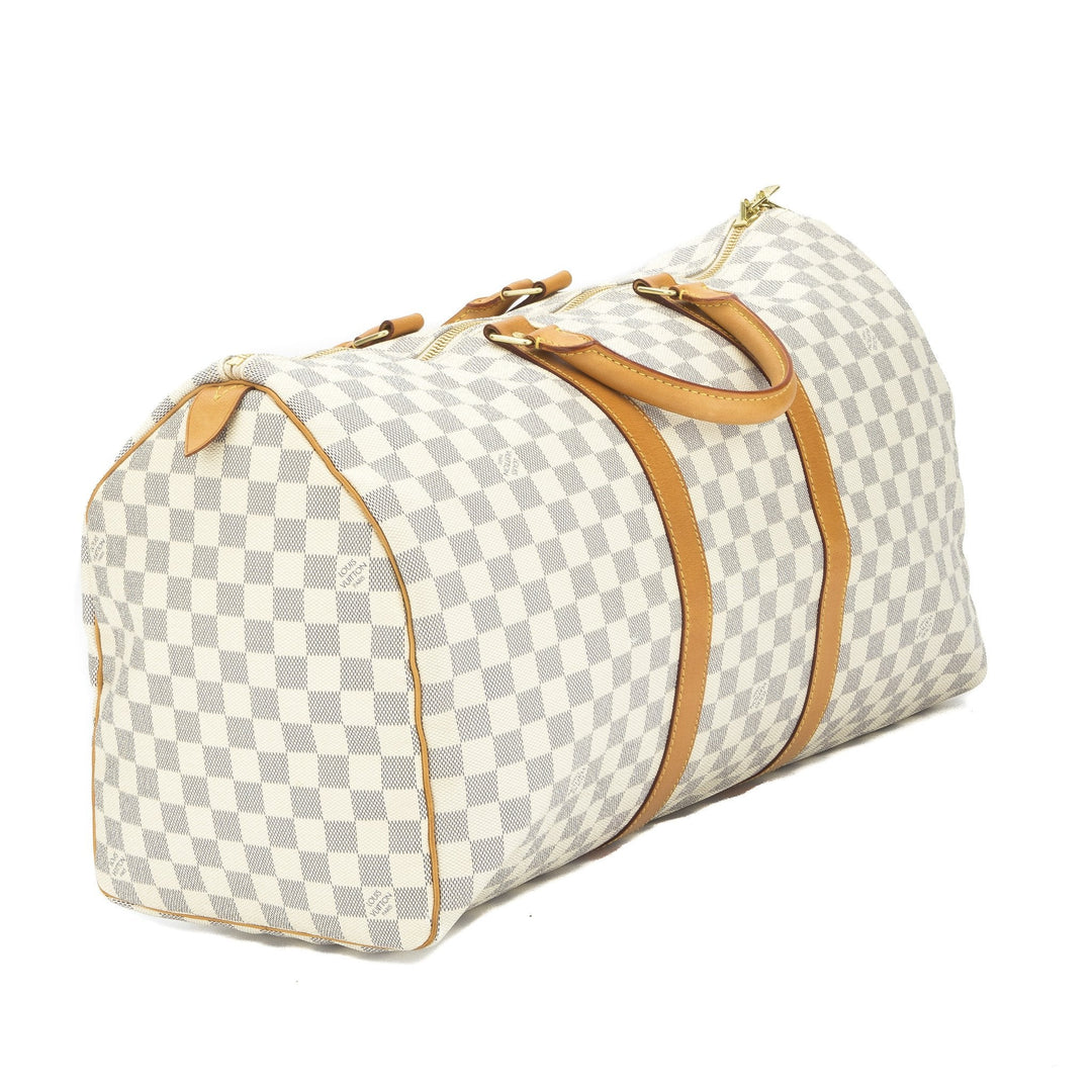 L*V Damier Azur Keepall 50 Boston Bag (Indistinguishable)