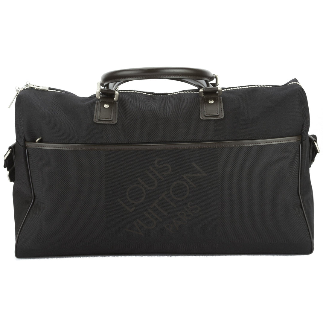 L*V Damier Geant Black Canvas Albatros Boston Bag (Pre Owned)