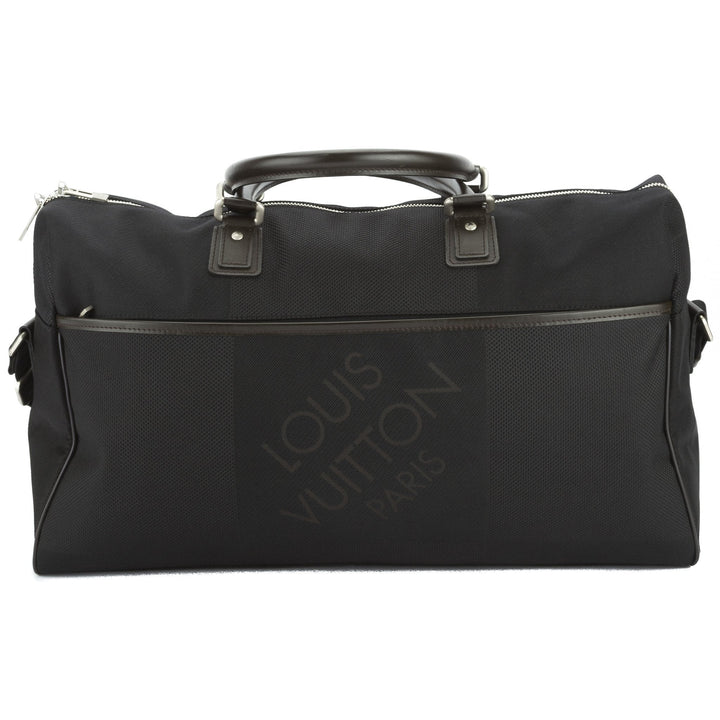 L*V Damier Geant Black Canvas Albatros Boston Bag (Pre Owned)