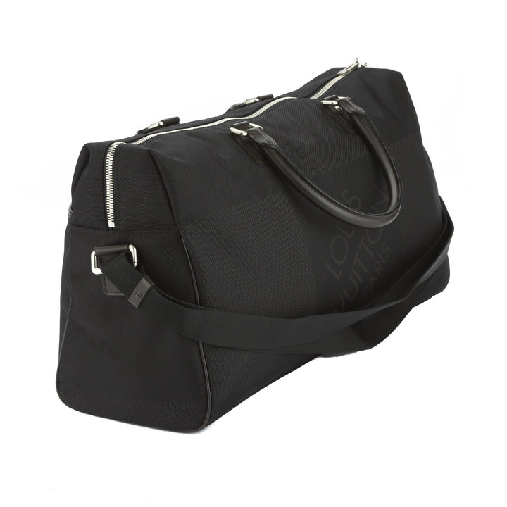 L*V Damier Geant Black Canvas Albatros Boston Bag (Pre Owned)