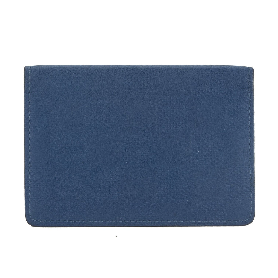 L*V Blue Damier Infiniti Organizer Poche Card Case (Indistinguishable)