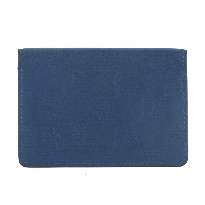L*V Blue Damier Infiniti Organizer Poche Card Case (Indistinguishable)