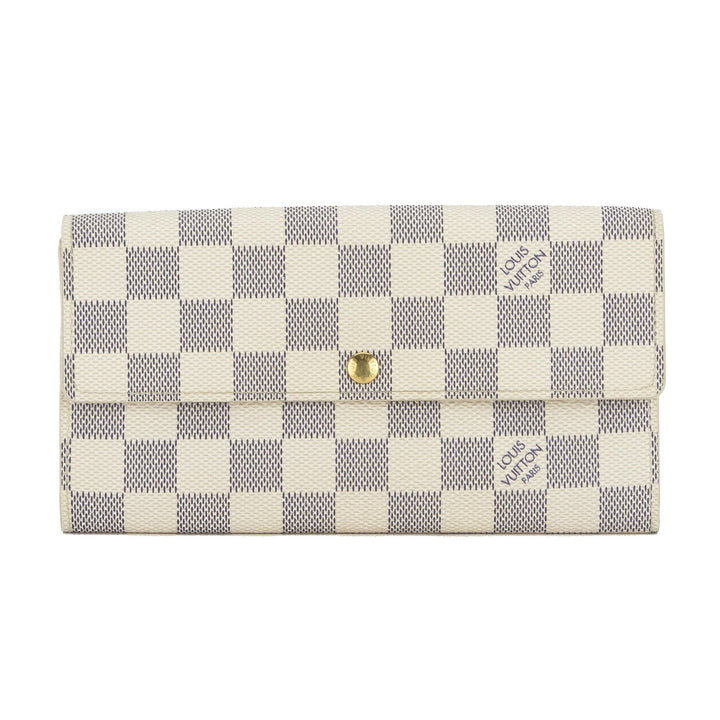 L*V Damier Azur Portefeuille Sarah Wallet (Pre Owned)