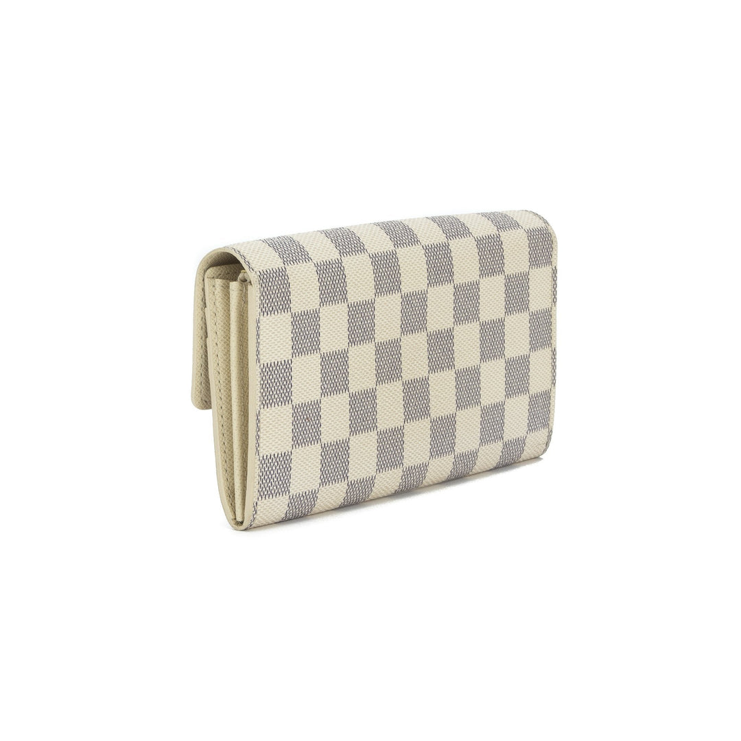 L*V Damier Azur Portefeuille Sarah Wallet (Pre Owned)