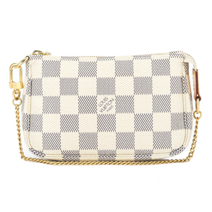 L*V Damier Azur Mini Pochette Bag (Pre Owned)