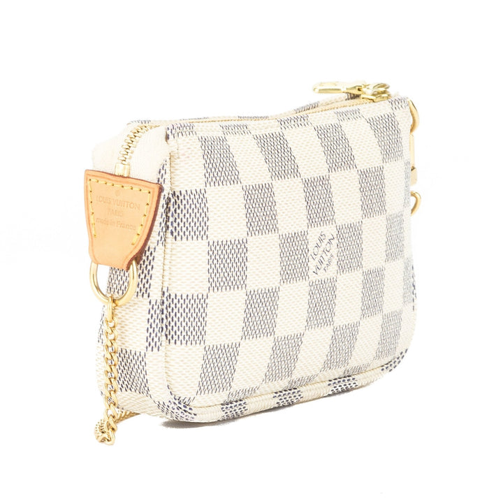 L*V Damier Azur Mini Pochette Bag (Pre Owned)