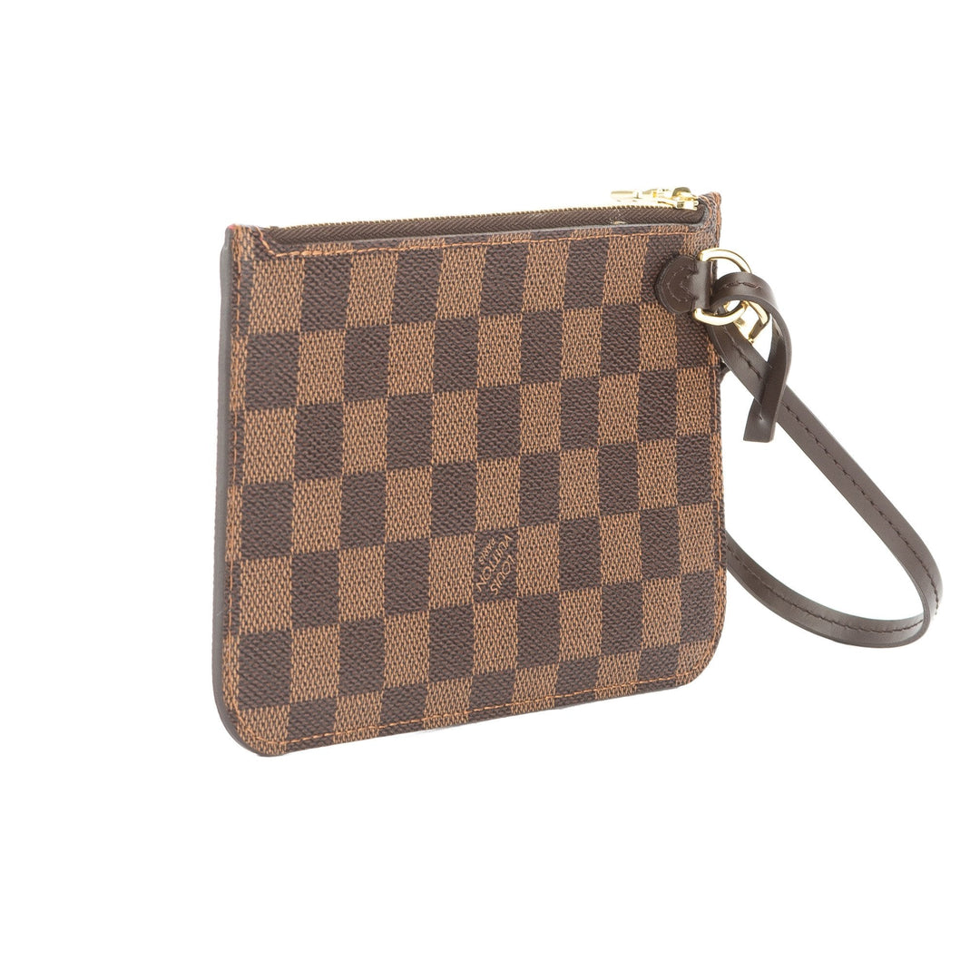 L*V Damier Ebene Neverfull Pouch Purse Clutch  (Pre Owned)