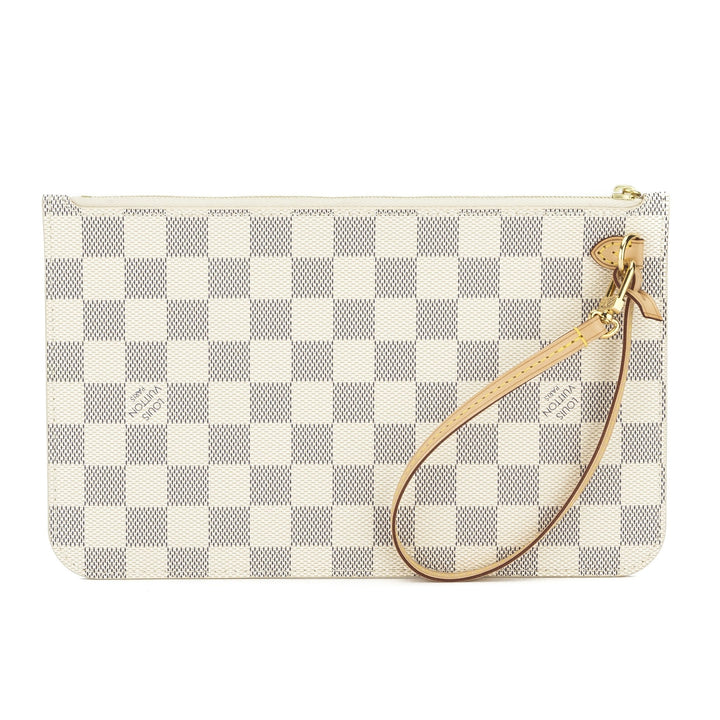 L*V Damier Azur Neverfull Pouch Purse Clutch  (Indistinguishable)