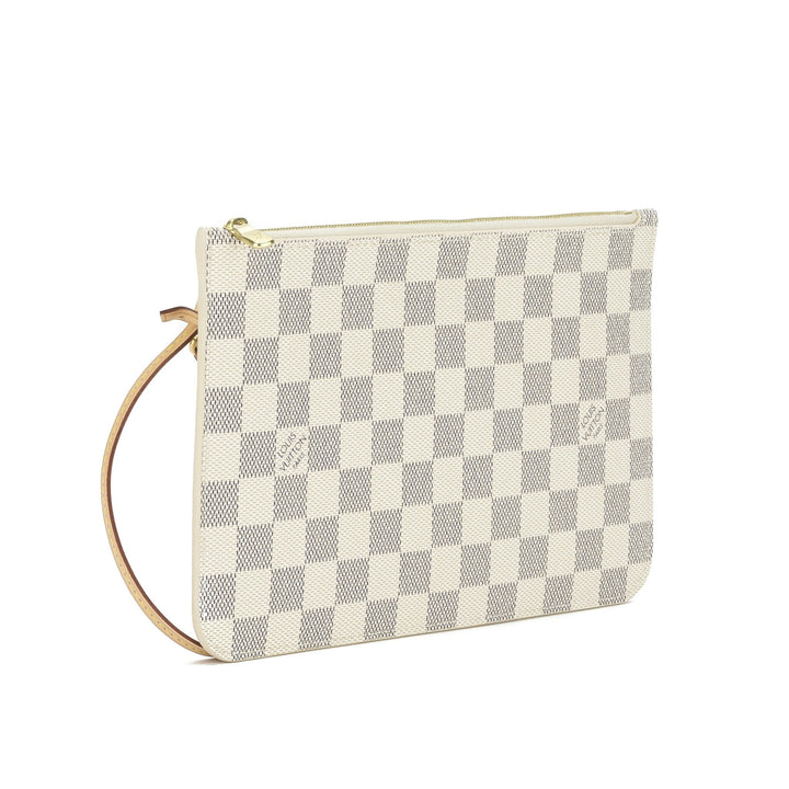 L*V Damier Azur Neverfull Pouch Purse Clutch  (Indistinguishable)