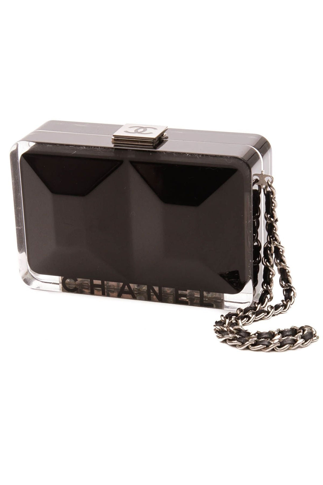 Clutch Wristlet Bag - Black Lucite