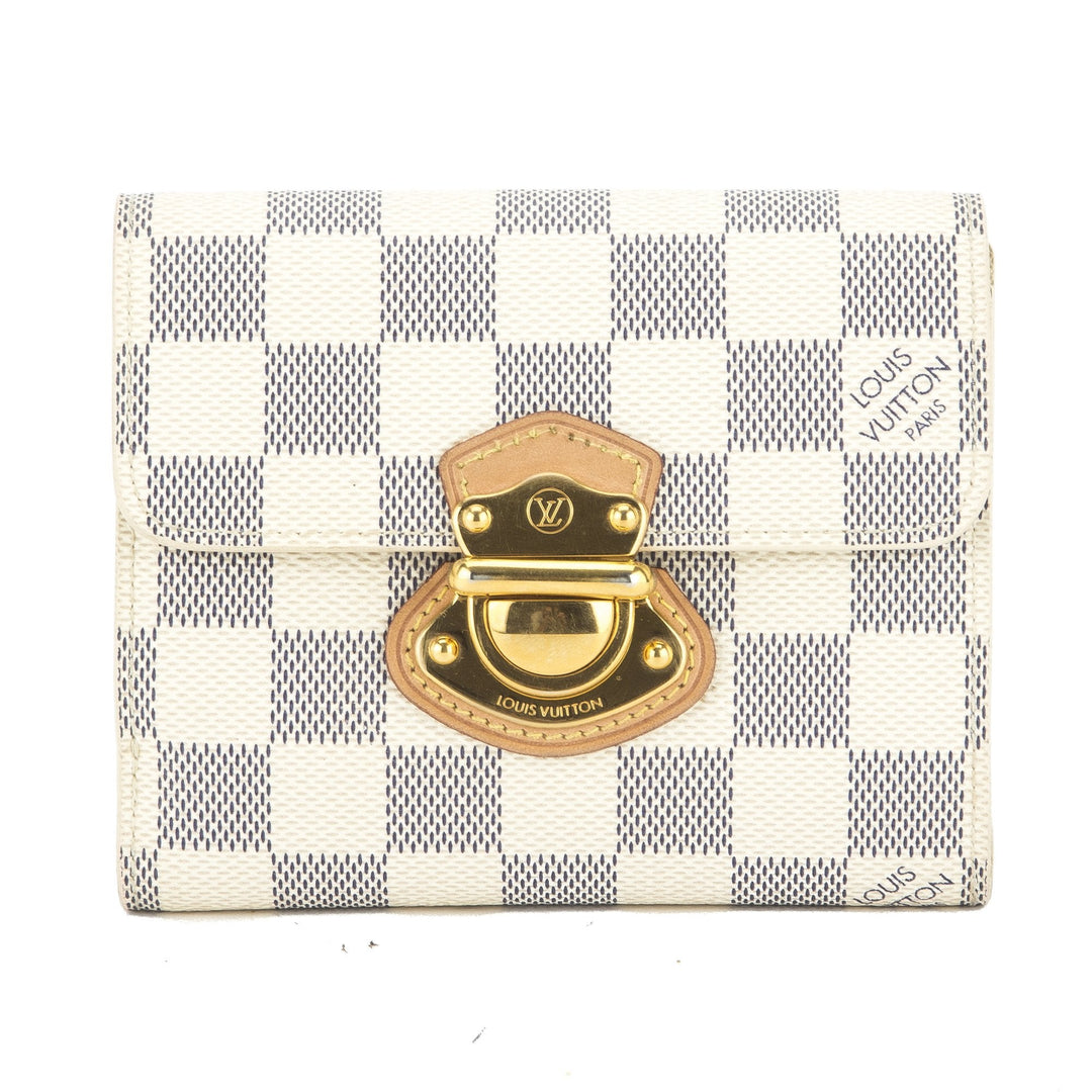 L*V Damier Azur Portefeuille Koala Wallet (Pre Owned)