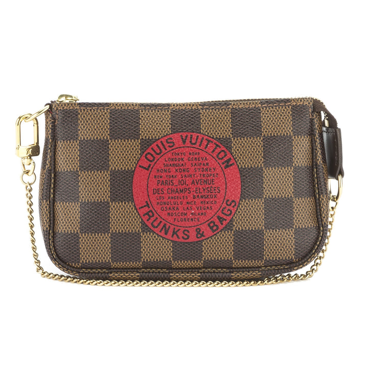 L*V Damier Ebene Mini Pochette Trunks and Bags (Pre Owned)