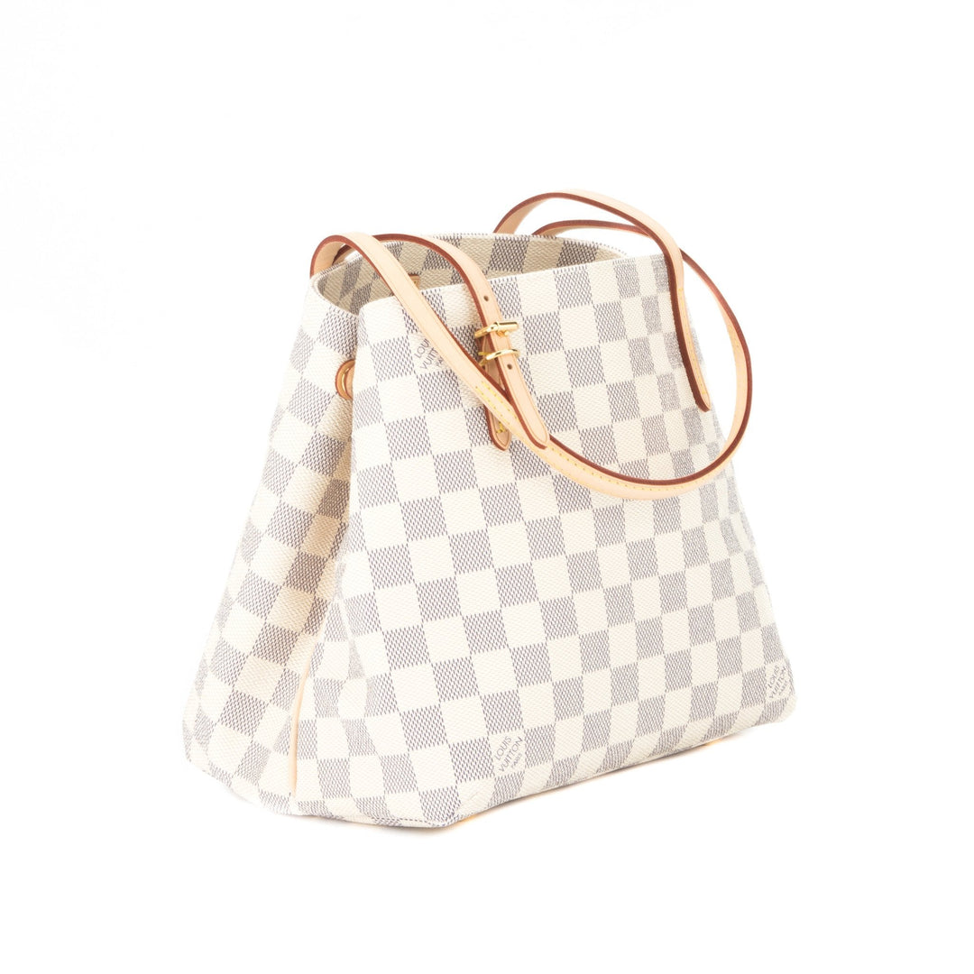L*V Damier Azur 101 Champs-Elysees Cabas PM Tote (Pre Owned)