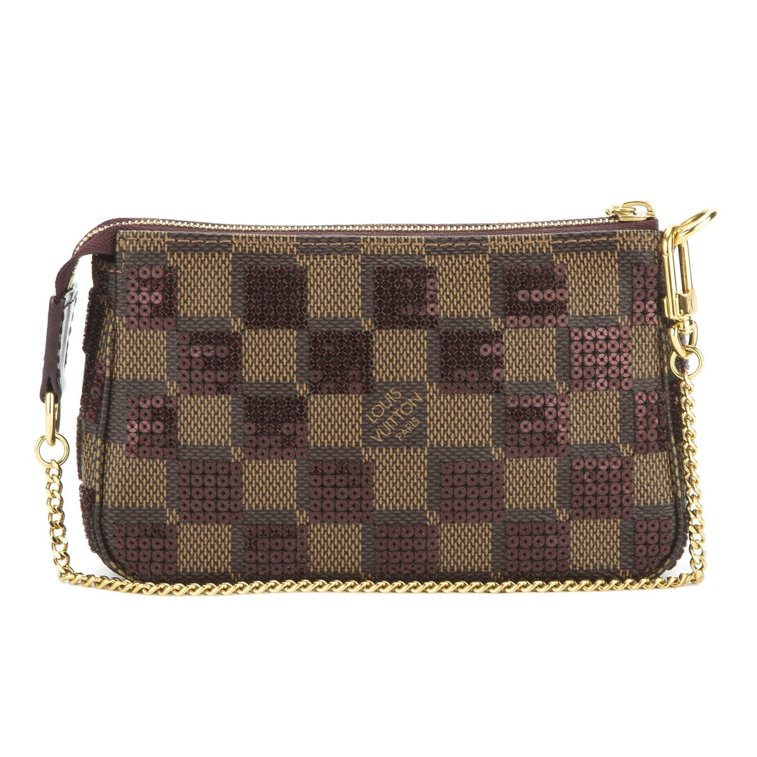 L*V Damier Paillettes Mini Pochette Bag (Pre Owned)
