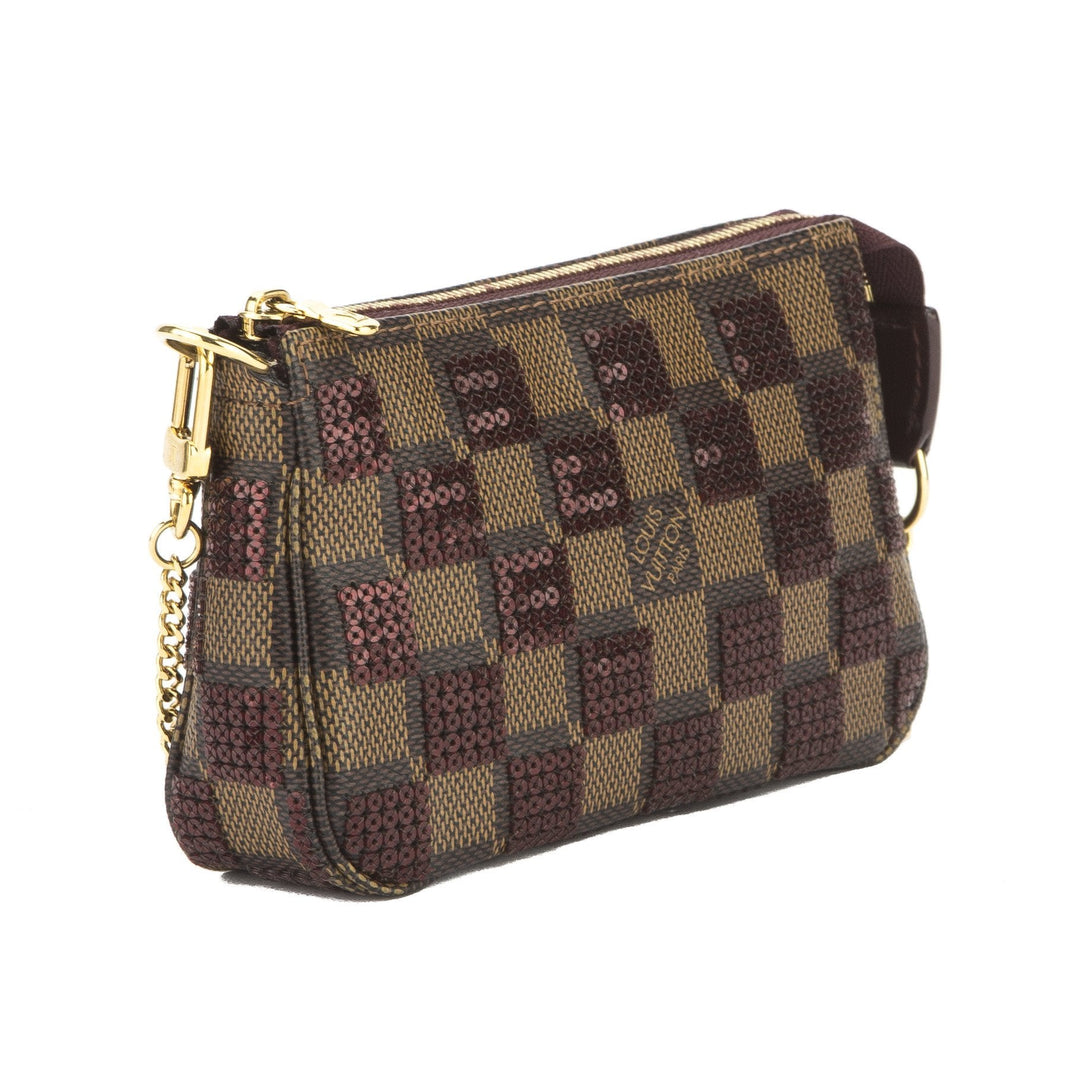 L*V Damier Paillettes Mini Pochette Bag (Pre Owned)