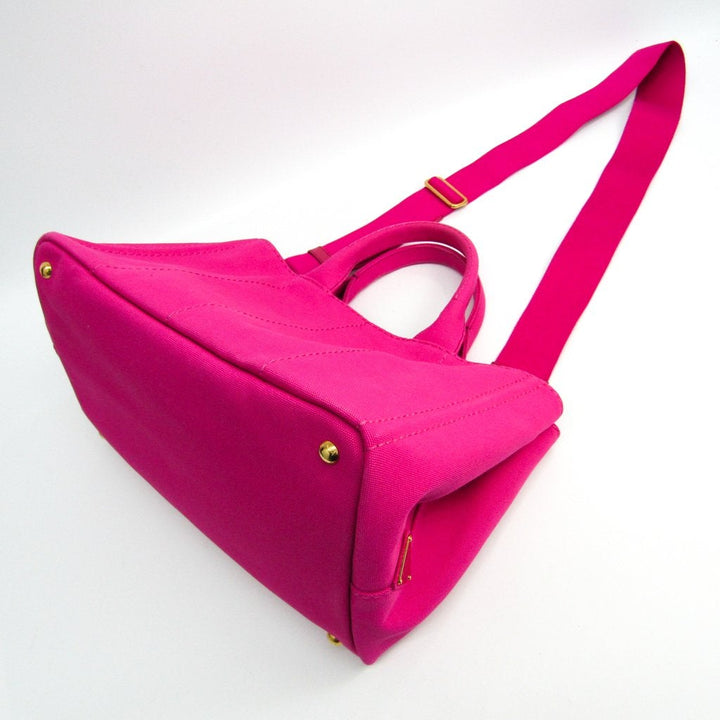Prada Fuchsia Canvas Canapa Tote (SHA21487)