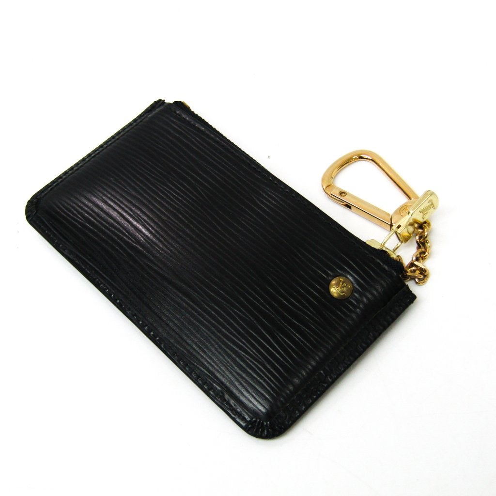 L*V Black Epi Leather Key Coin Purse (SHA-28810)