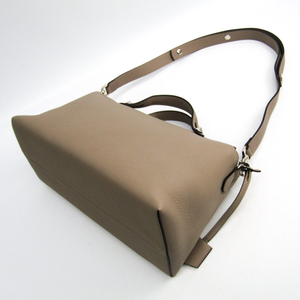 Fendi Beige Calfskin Satchel By The Way Bag (SHA-14342)