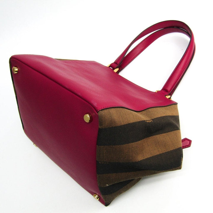 Fendi Fuchsia Pequin Top Handle Satchel Bag (SHA-11027)