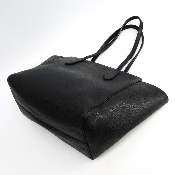 G*G Black Leather Swing Tote (SHA18257)