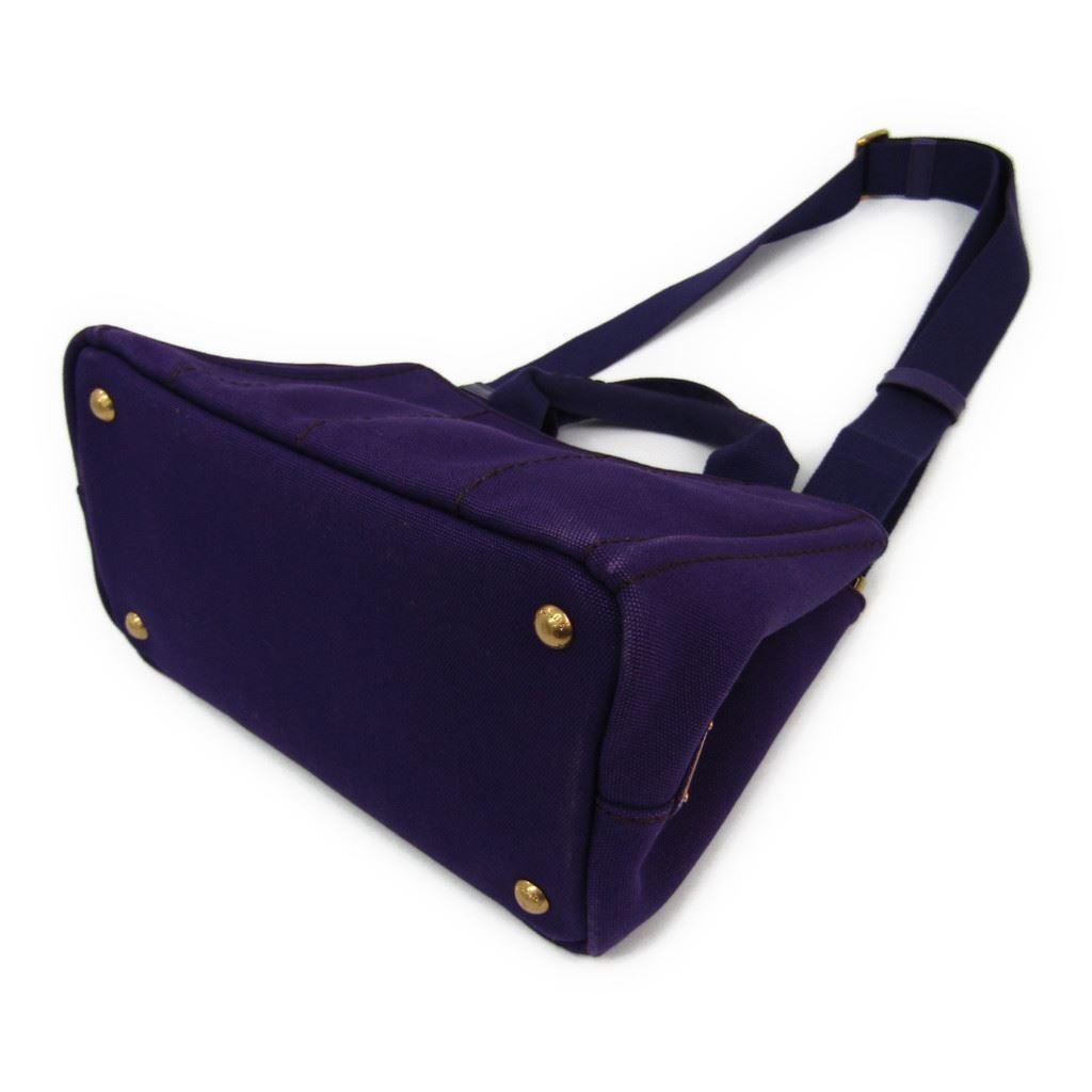 Prada Purple Denim Canapa Tote  (SHA-10321)