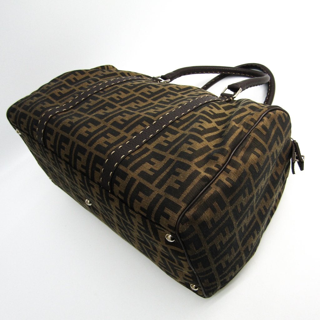 Fendi Brown Zucca Boston Bag (SHA-12343)