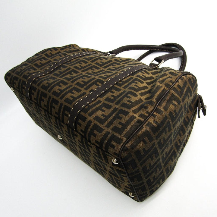 Fendi Brown Zucca Boston Bag (SHA-12343)