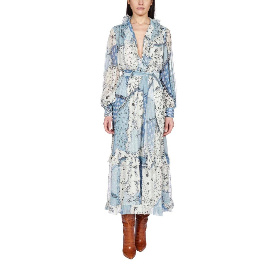 Chio Ruffled Floral-Print Silk-Chiffon Dress