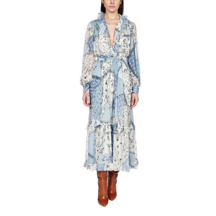 Chio Ruffled Floral-Print Silk-Chiffon Dress