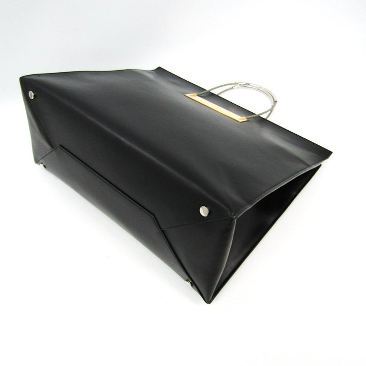 Balenciaga Black Leahter Cable Handle Tote (SHA-27077)