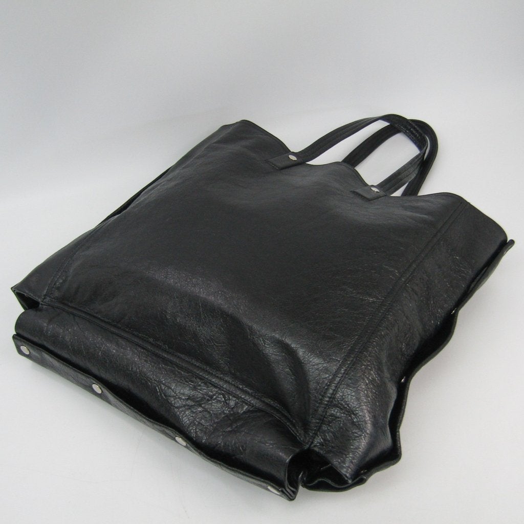 Balenciaga Black Leather Papier Snap Simple Tote (SHA-36287)