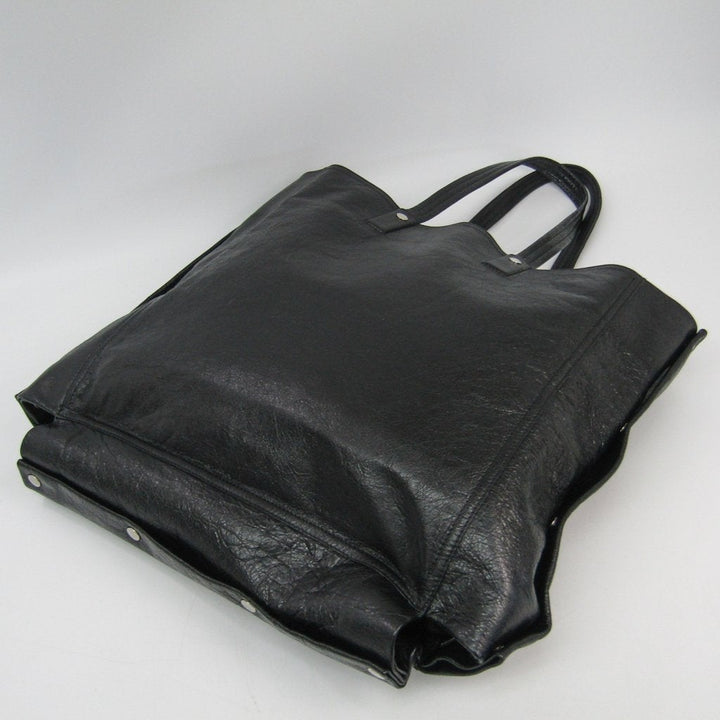 Balenciaga Black Leather Papier Snap Simple Tote (SHA-36287)
