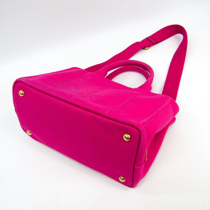 Prada Fuchsia Canvas Canapa Tote  SHA24516
