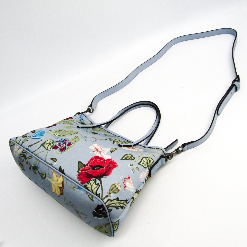 G*G Light Blue Floral Kris Knight Tote (SHA12236)