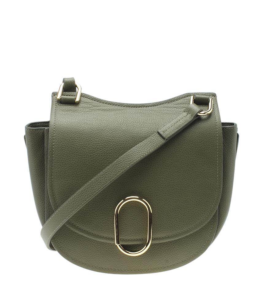 3.1 Phillip Lim Alix Saddle Green Leather Crossbody Bag