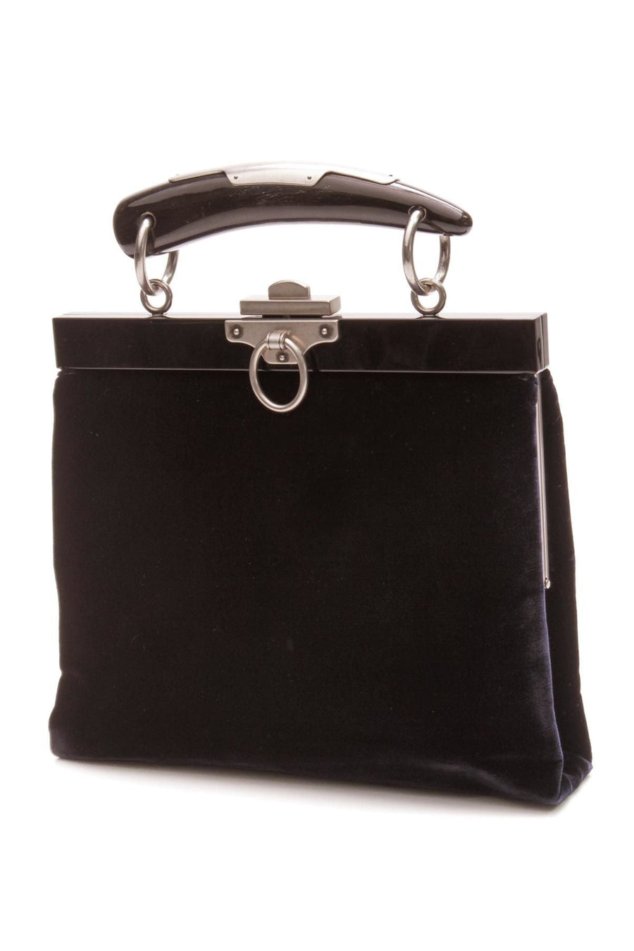 Mombasa Top Handle Bag - Navy Blue Velvet