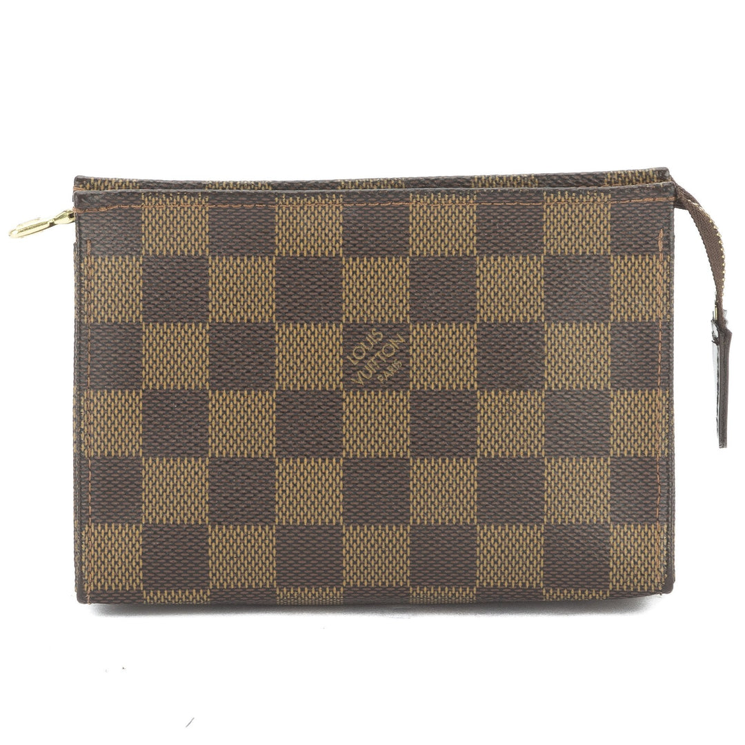 L*V Damier Ebene Poche Toilette 15 Cosmetic Pouch (Indistinguishable)