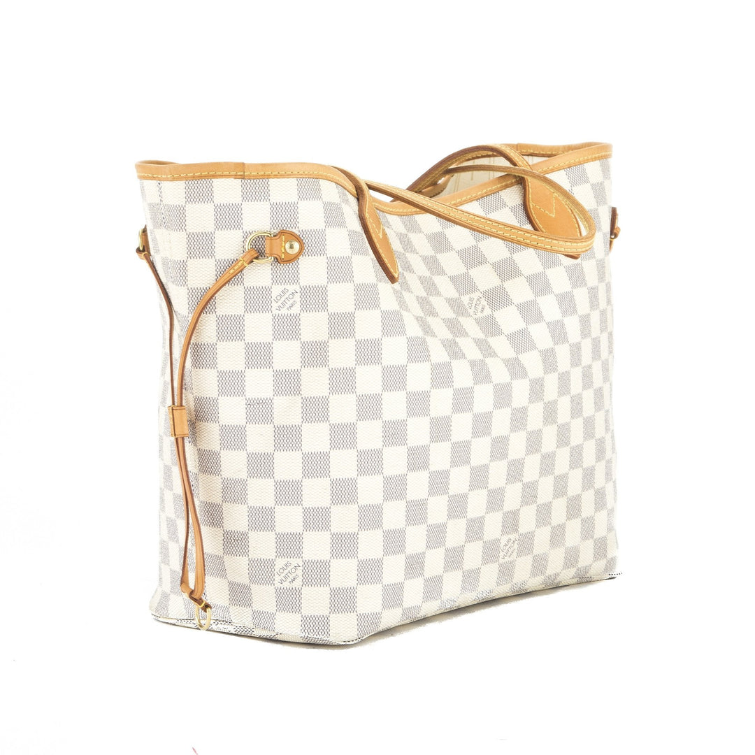 L*V Damier Azur Neverfull MM Bag (Pre Owned)