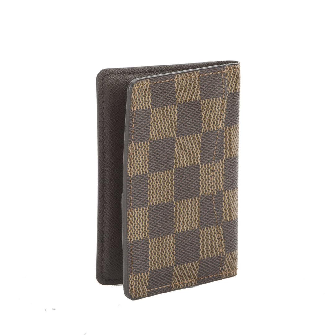 L*V Damier Ebene Card Case Organizer Du Posh (Pre Owned)