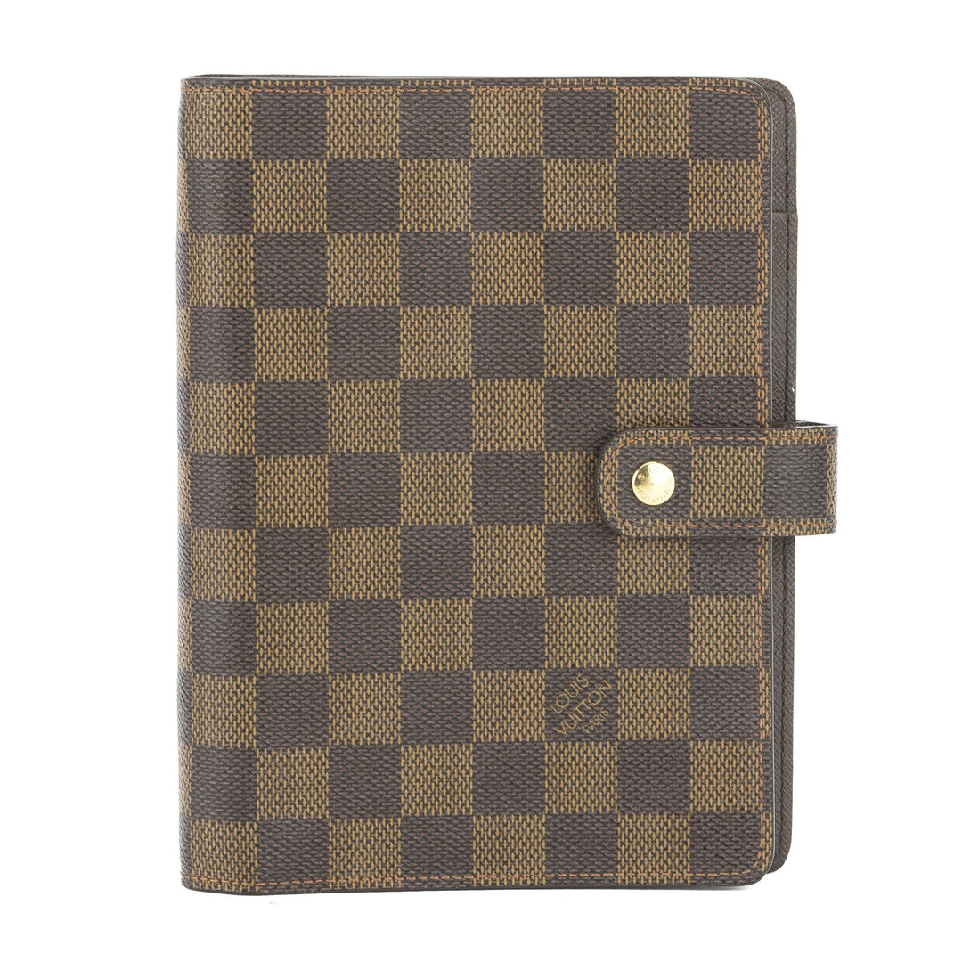 L*V Damier Ebene Agenda MM Day Planner Cover (Pre Owned)