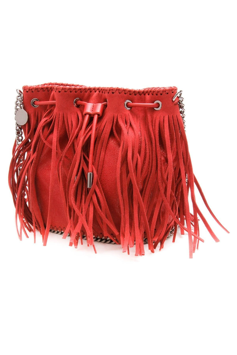 Falabella Shaggy Bucket Bag - Red Faux Leather