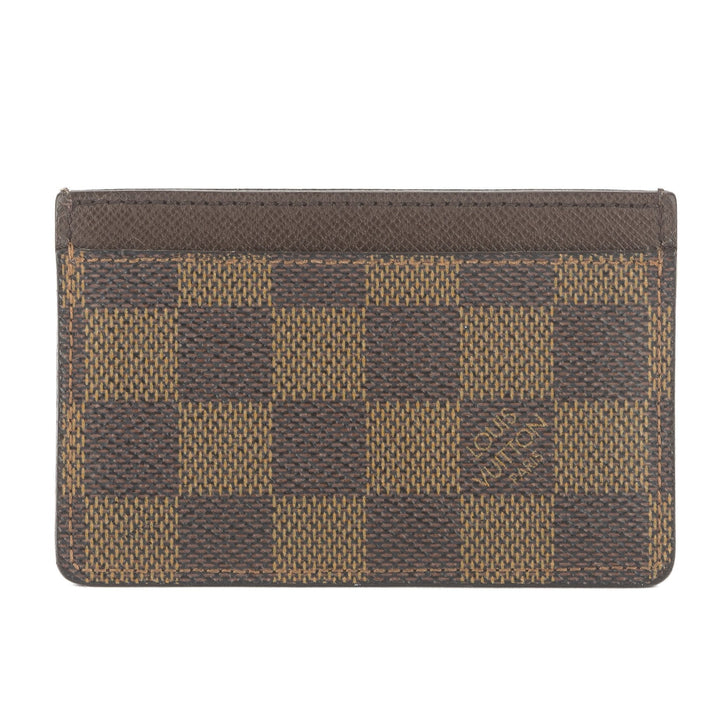 L*V Damier Ebene Porte Cartes Simple Card Holder  (Pre Owned)