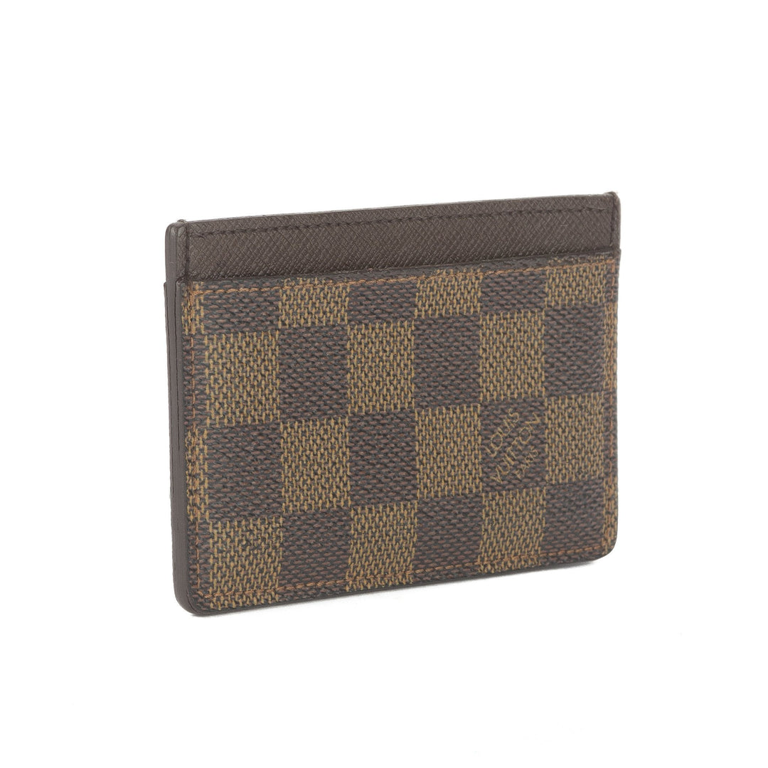 L*V Damier Ebene Porte Cartes Simple Card Holder  (Pre Owned)