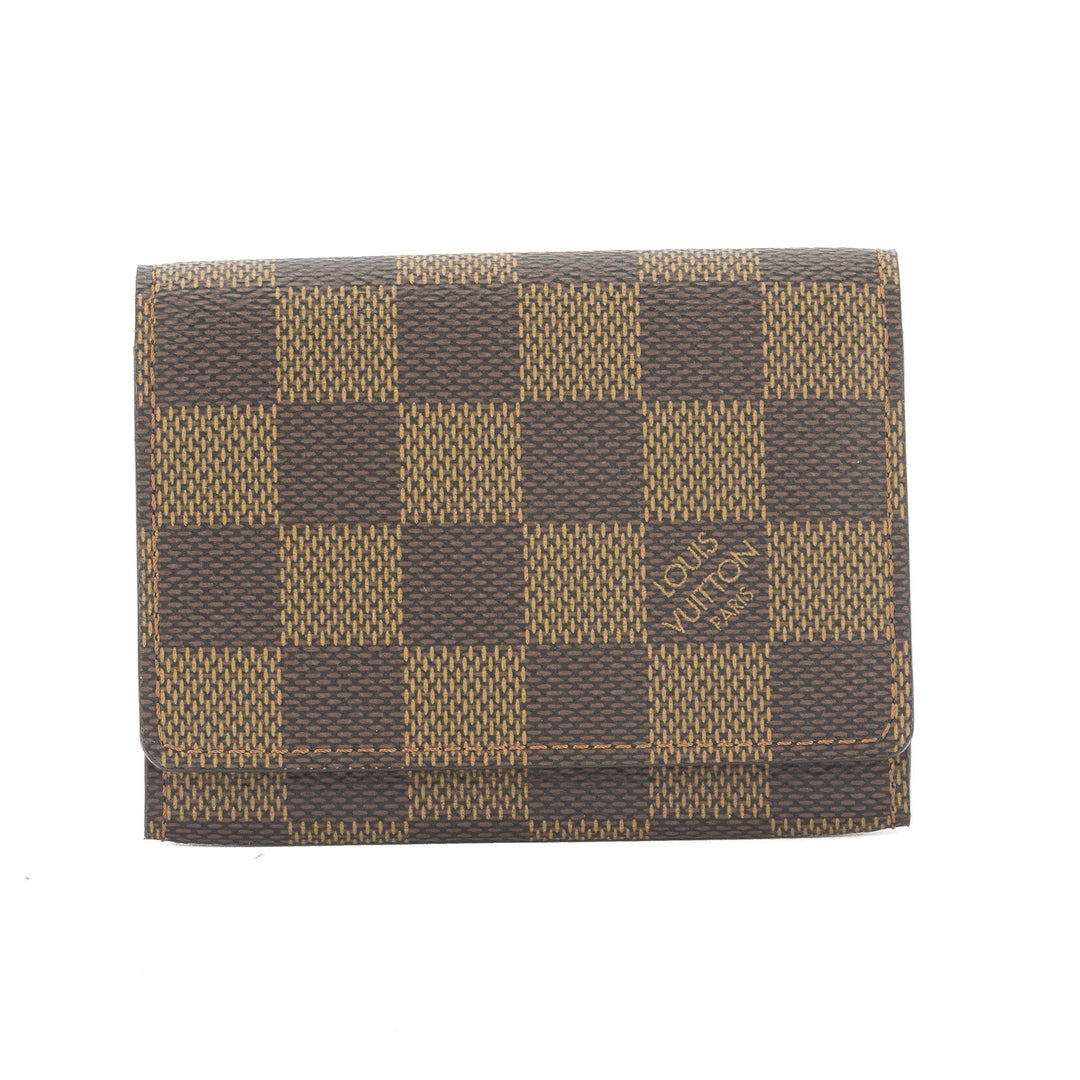 L*V Damier Ebene Enveloppe Cartes De Visite Card Case (Pre Owned)