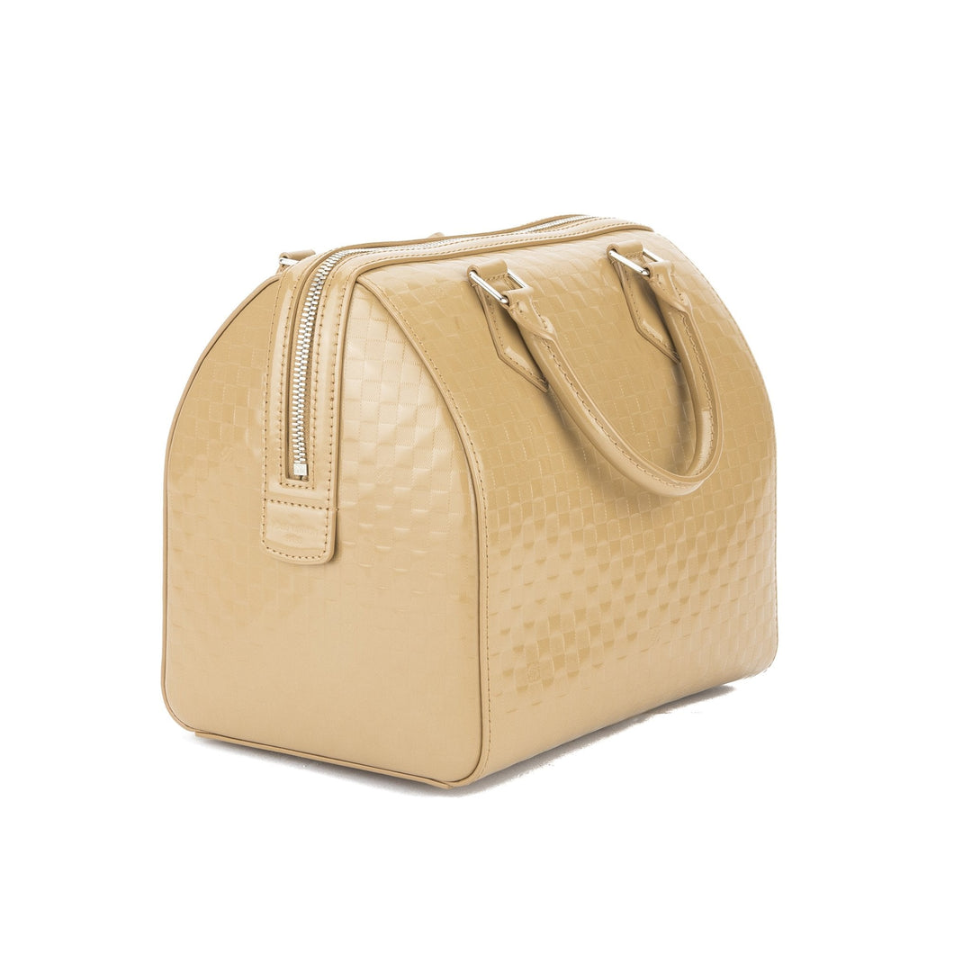 L*V Beige Damier Facette Speedy Cube PM Bag (Pre Owned)