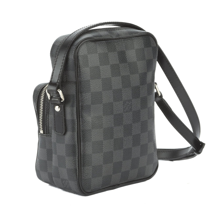 L*V Black Damier Graphite Danube Shoulder Bag (Pre Owned)
