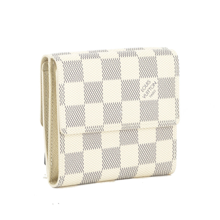 L*V Damier Azur Portefeuille Elise Bifold Wallet (Pre Owned)