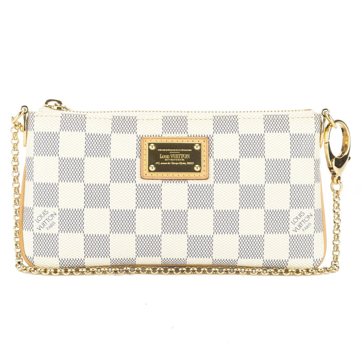 L*V Damier Azur Pochette Milla MM Bag (Pre Owned)